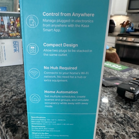 Kasa Smart WiFi Plug Slim with Energy Monitoring - Picture 3 of 4